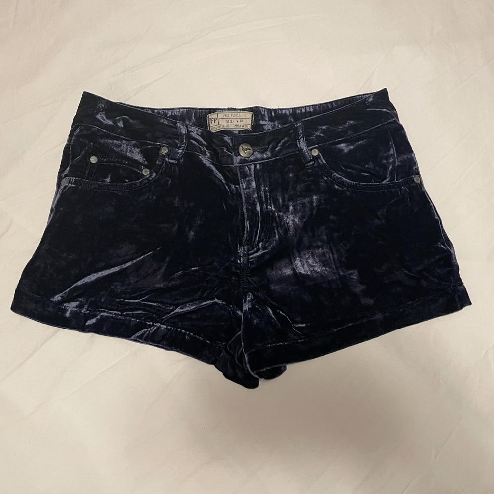 Free People Velvet Shorts